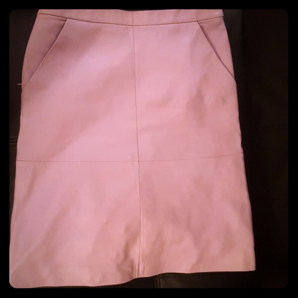 Leather pencil skirt